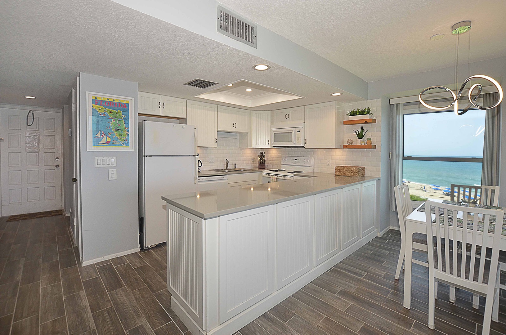 Remodeled Kitchen with recessed lighting