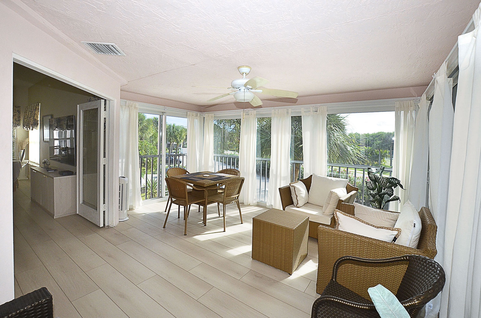 Glass enclosed spacious Balcony