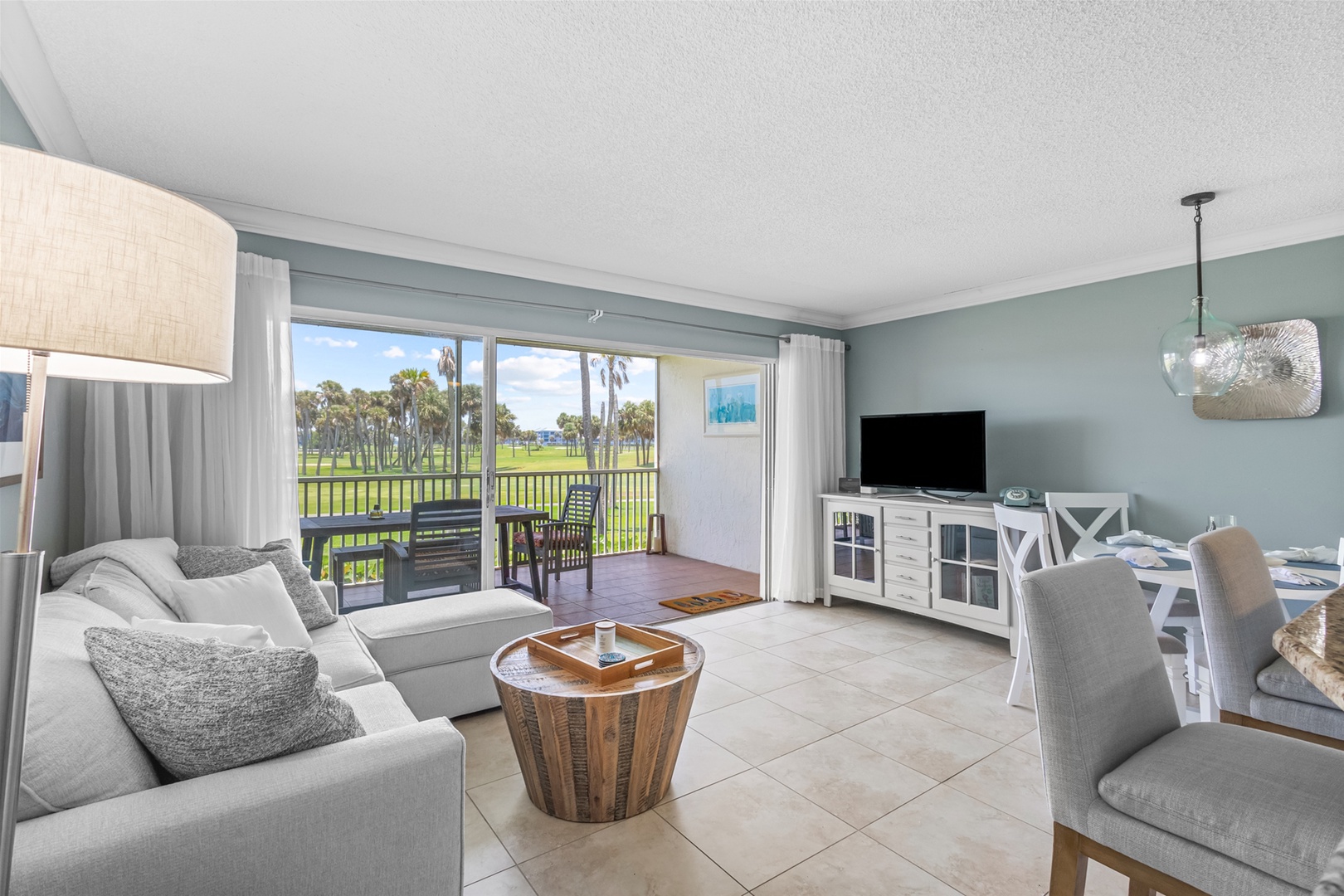 Living Room with Patio Access