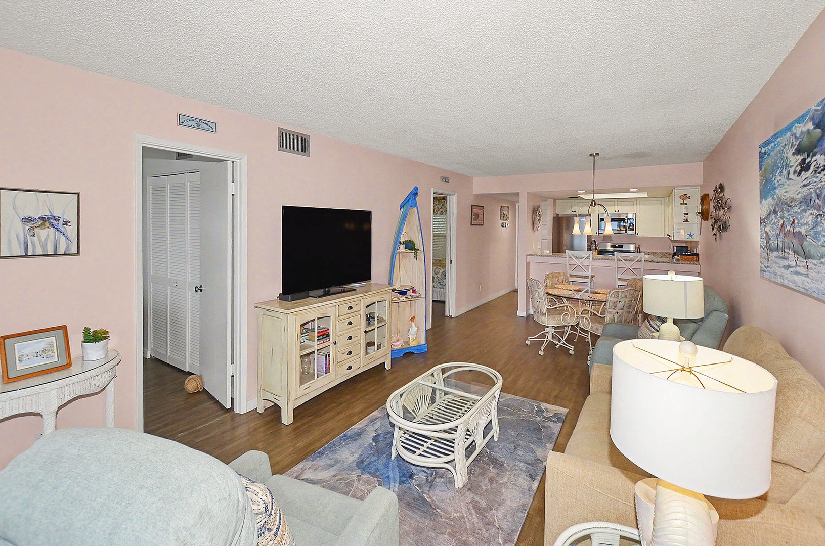 Living Room with flat screen TV