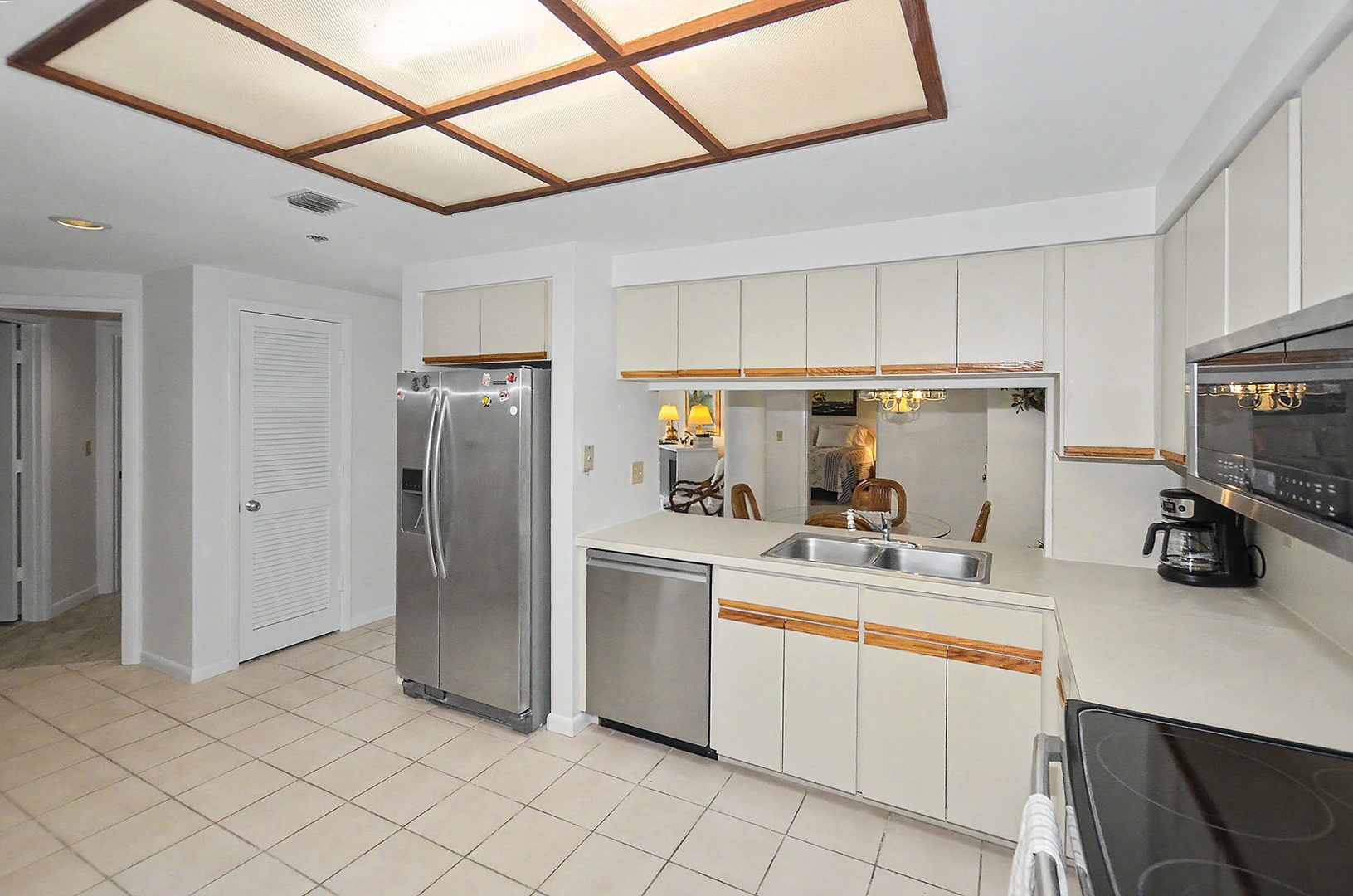 Kitchen with stainless steel appliances