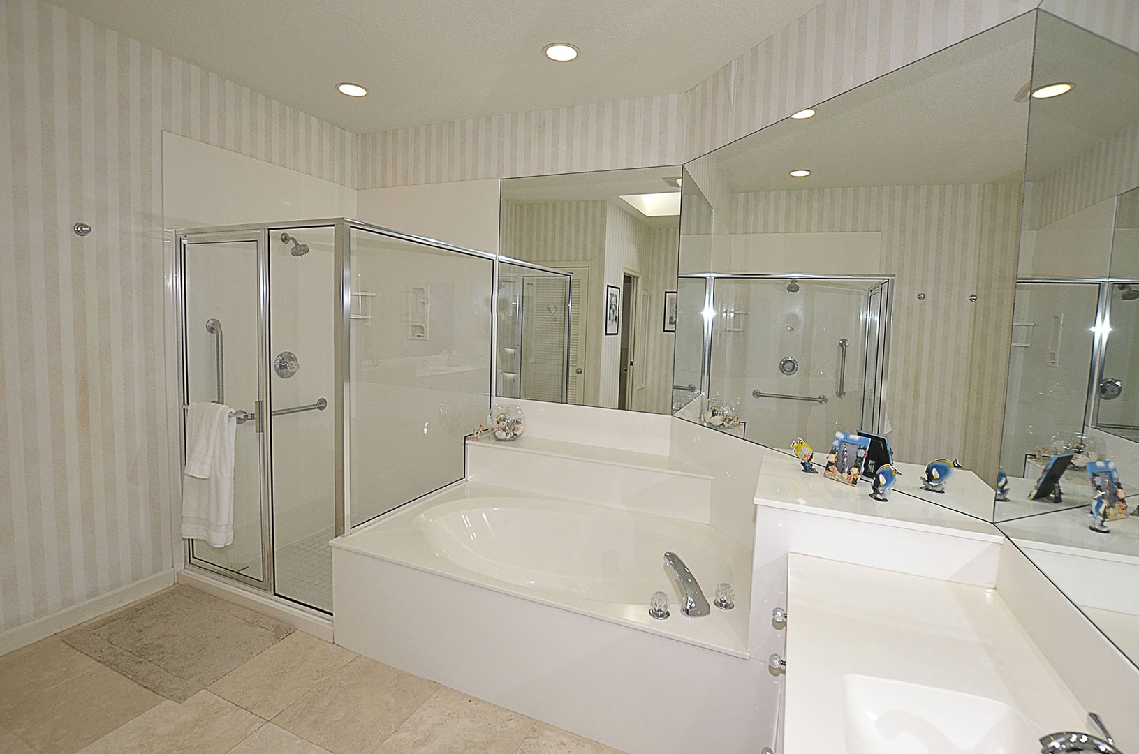Primary Bathroom with both Tub & Shower