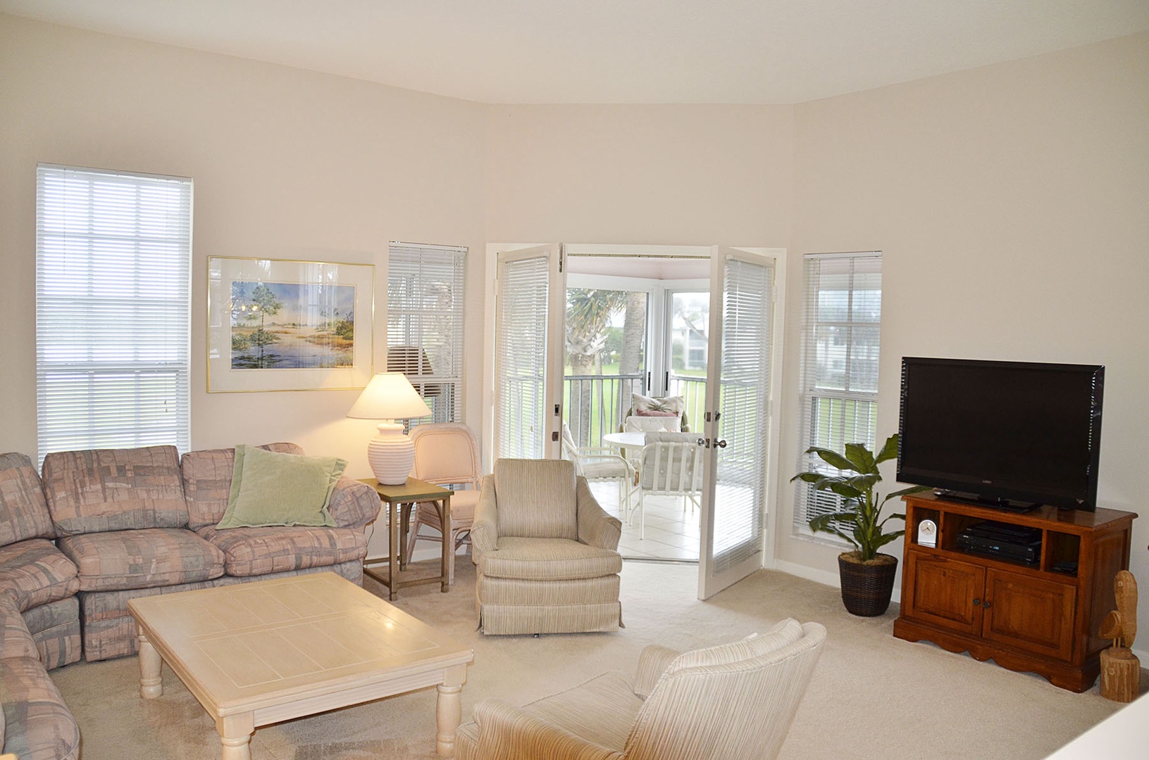 Living Room with Balcony Access