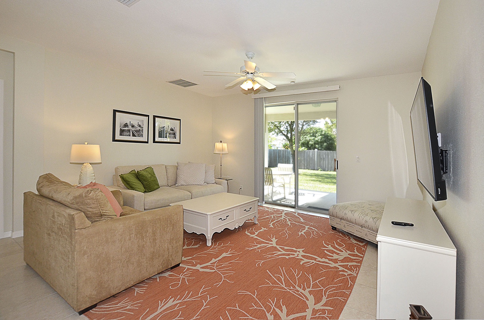 Living Room with Patio Access