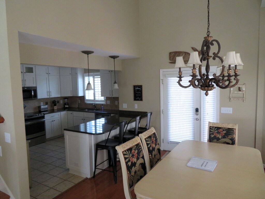 dining room and kitchen