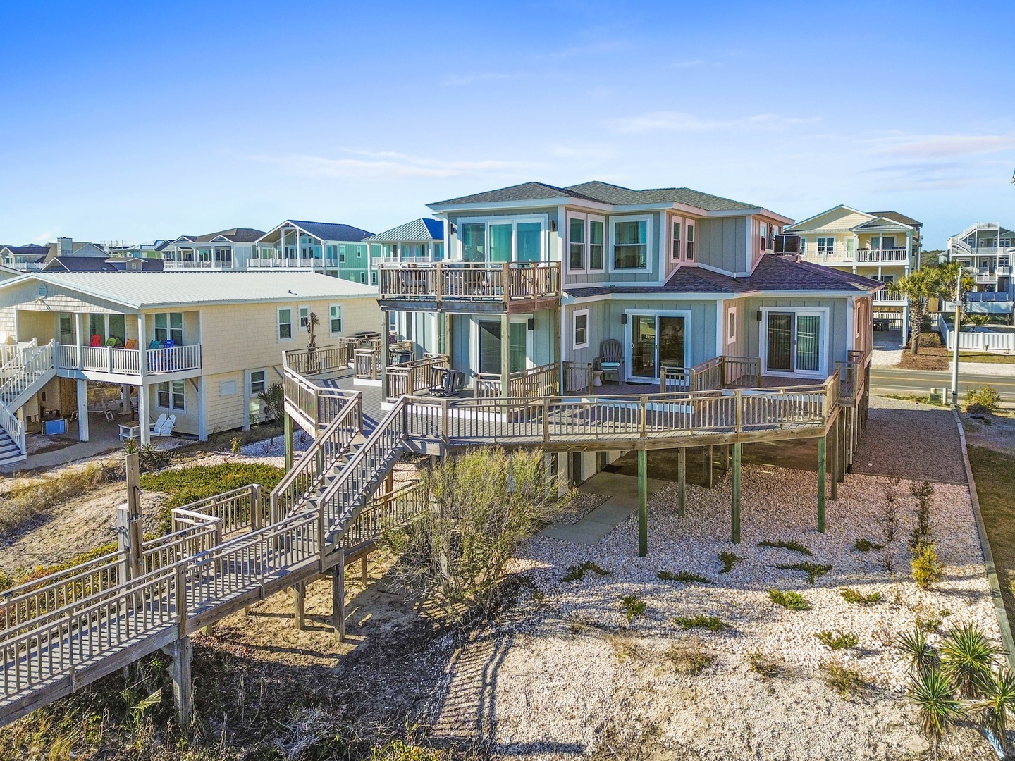 Aerial View Beach to Unit 1-2
