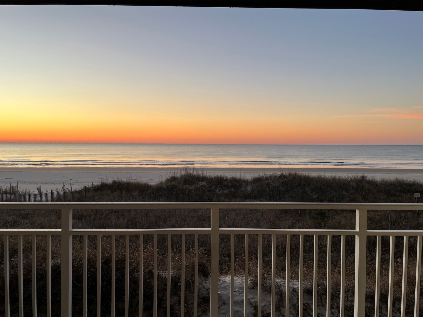 sunrise view from deck