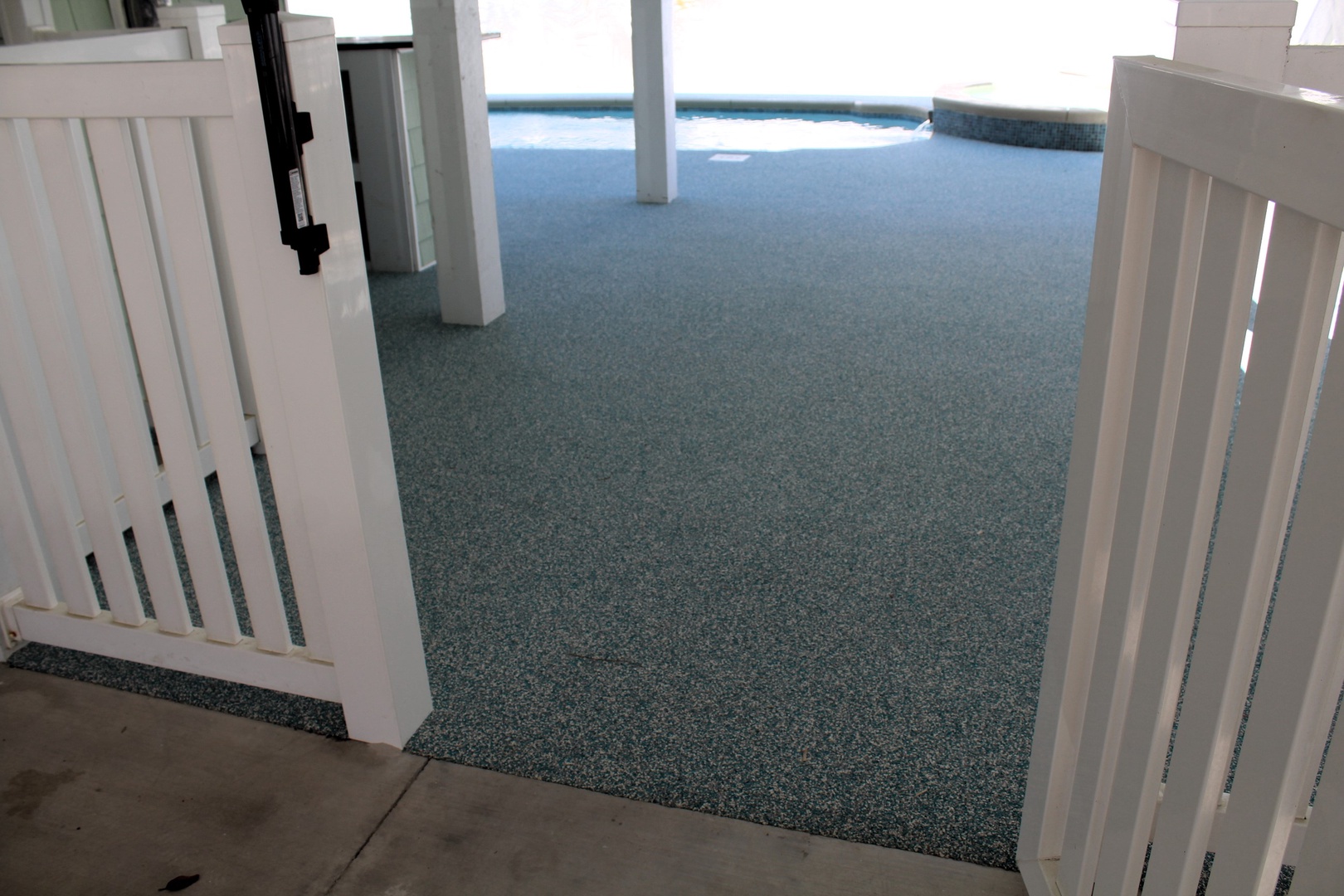 Downstairs to Pool Area