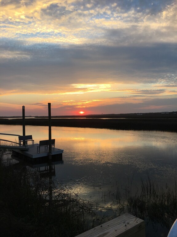 sunset view from back of house