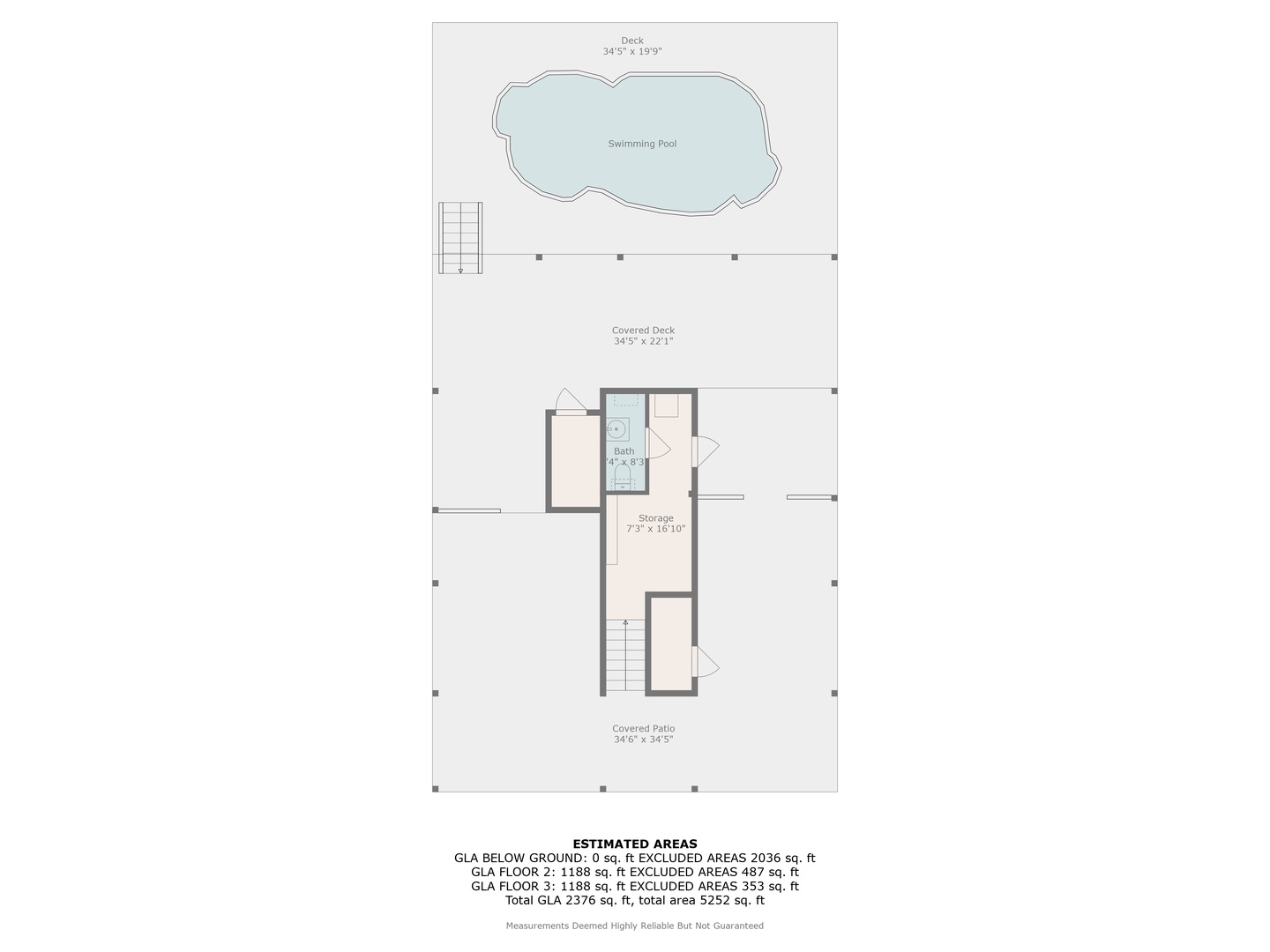 48- Floorplan_1 - ground level bathroom available to renters.  Ground level storage is not available to renters