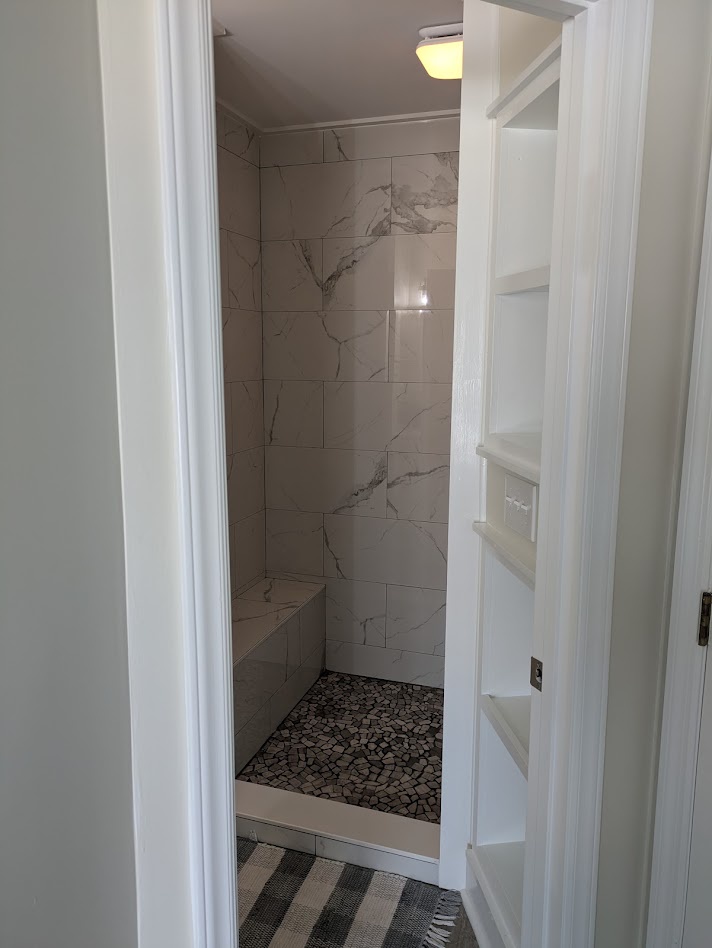 shower in the bedroom