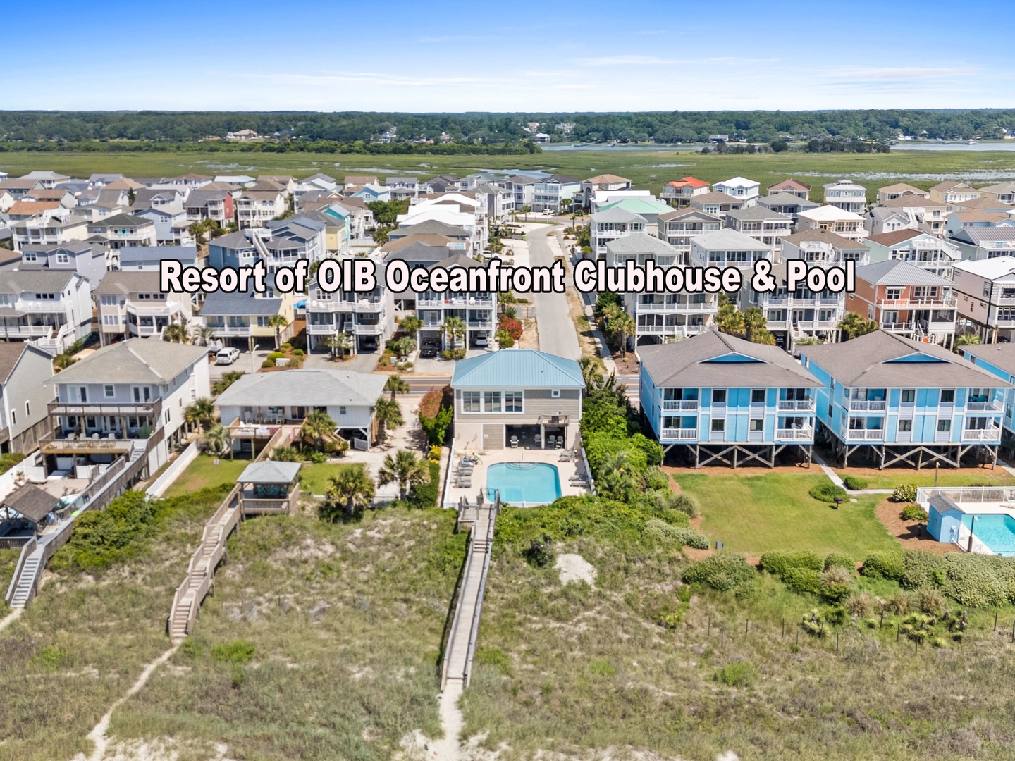 Resort of OIB Oceanfront Clubhouse and pool