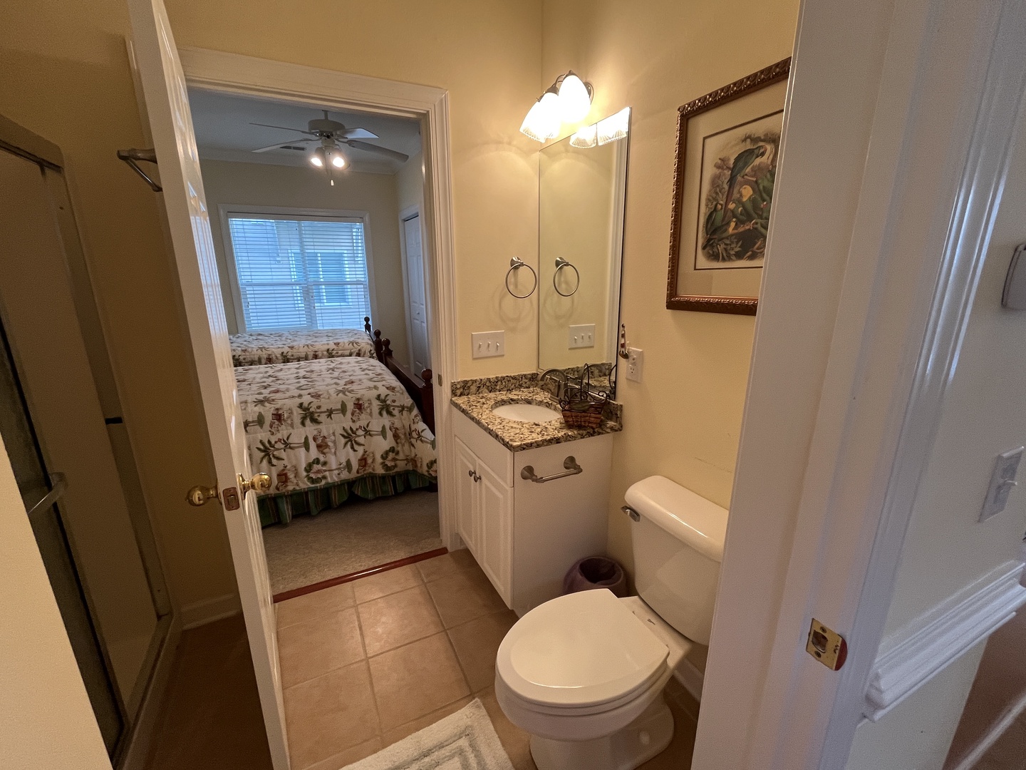 16 - bathroom open to bedroom 3 and hall