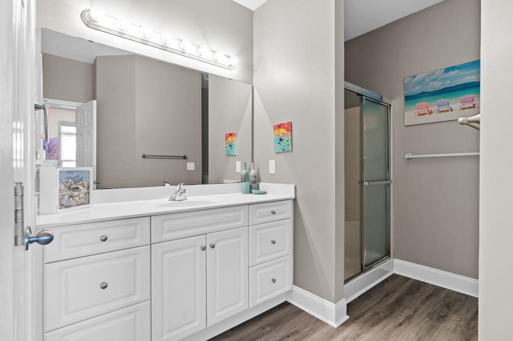 Bathroom Open to Bedroom 2 and Hallway