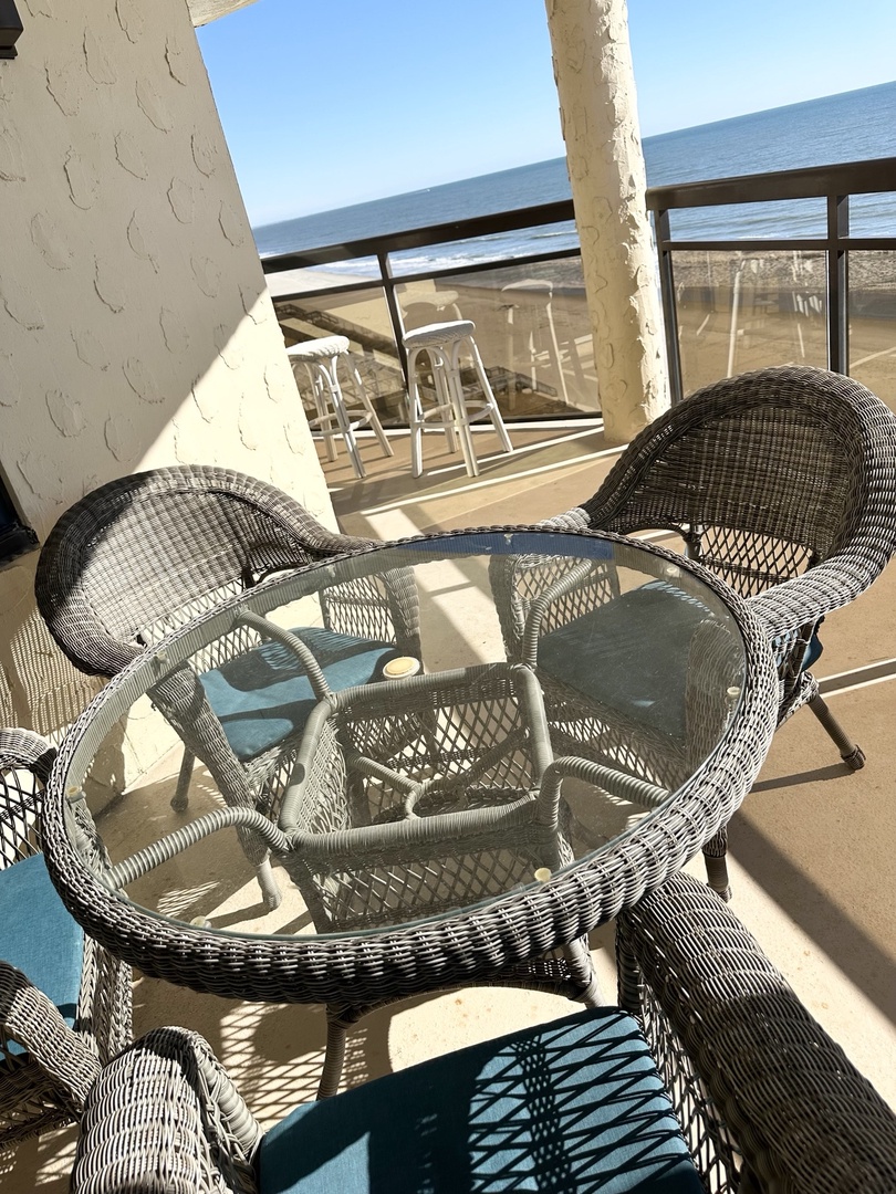 21.  Oceanfront Balcony Table