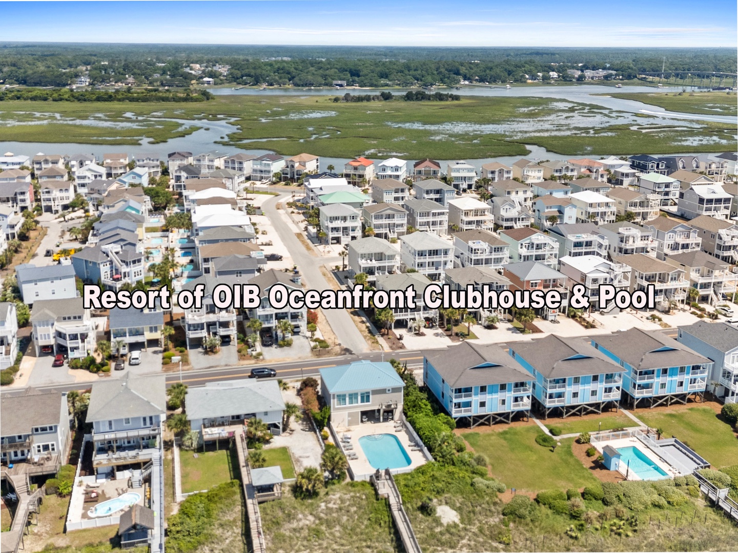 Resort of OIB Oceanfront Clubhouse and pool