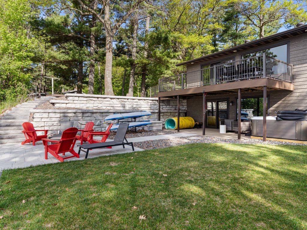Lakeside Deck for dining and Patio for relaxing