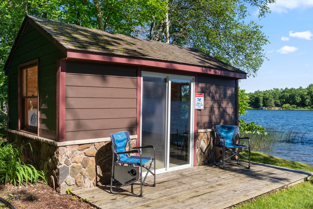 Boathouse with Camping chairs, Water toys, life jackets and water toys