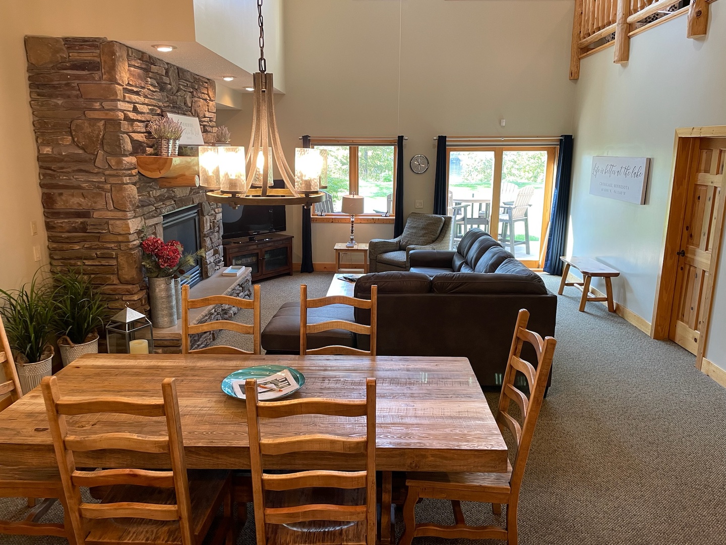 Large Dining table and Living Room