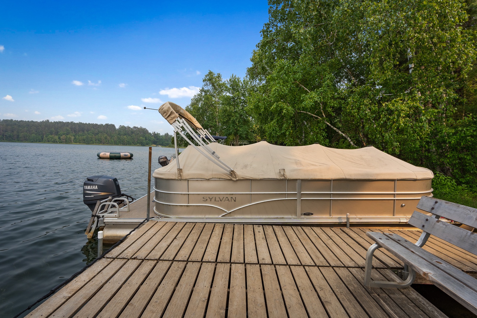 Pontoon available for rent onsite
