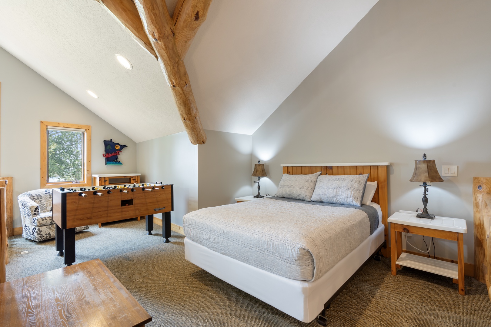 Loft Sleeping and Foosball Table