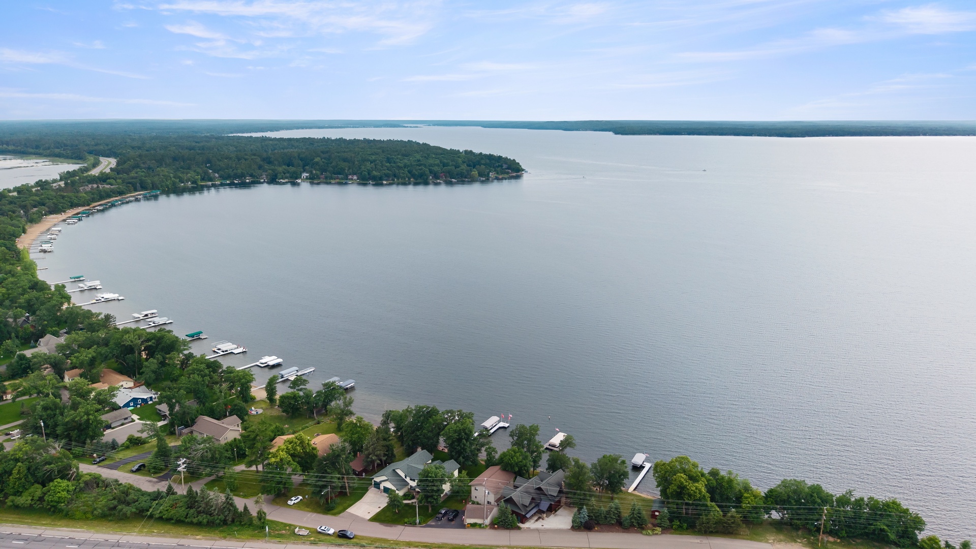 Expansive views across Gull Lake.