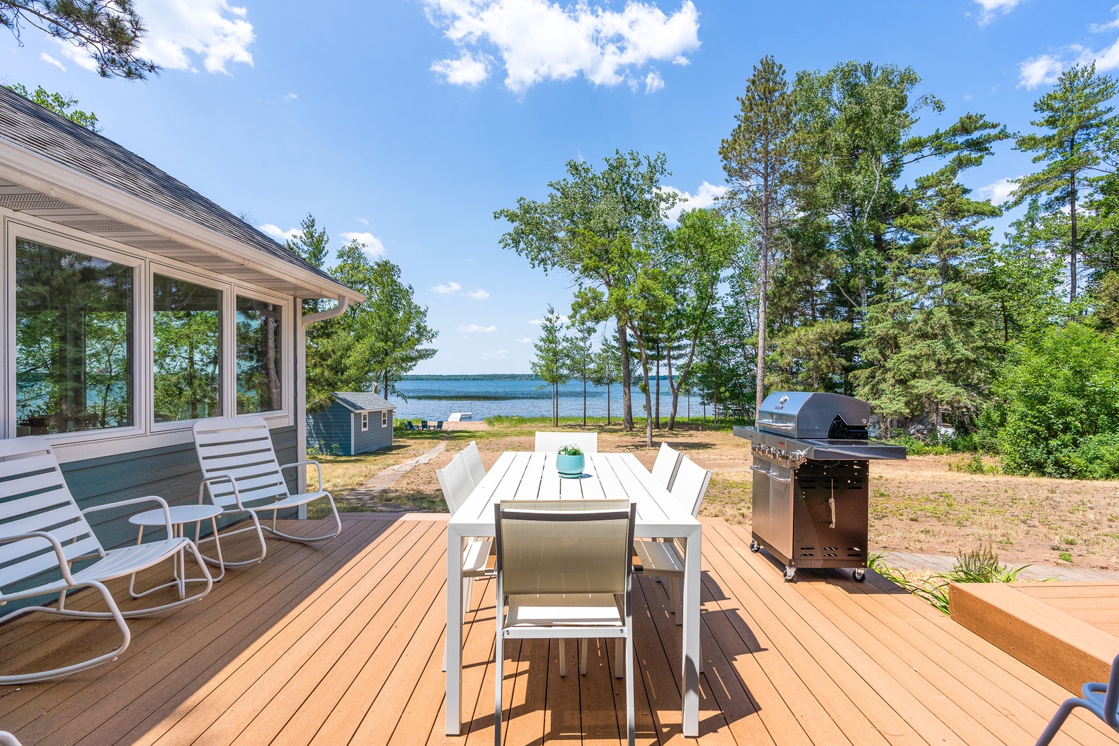 Lakeside deck