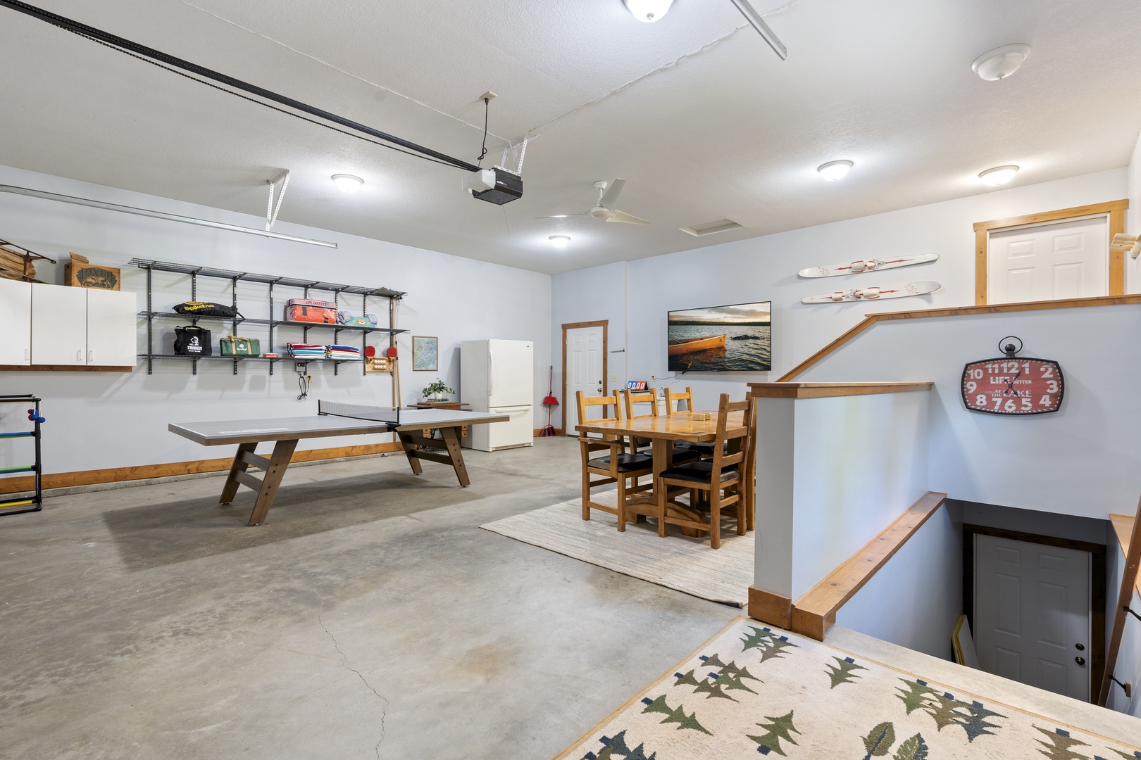 Family Game Night in the Garage