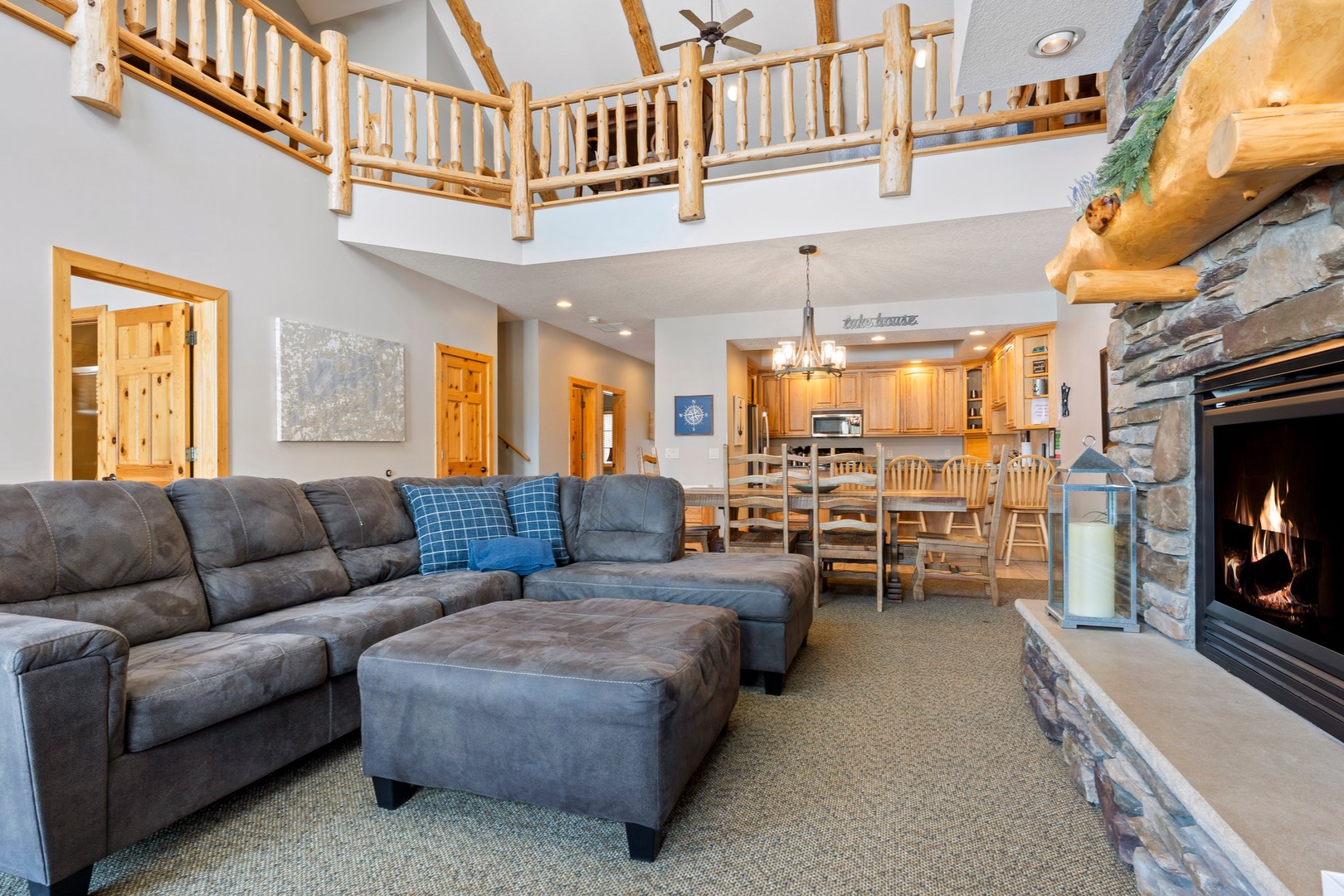 Relax in this spacious lodge-style living area