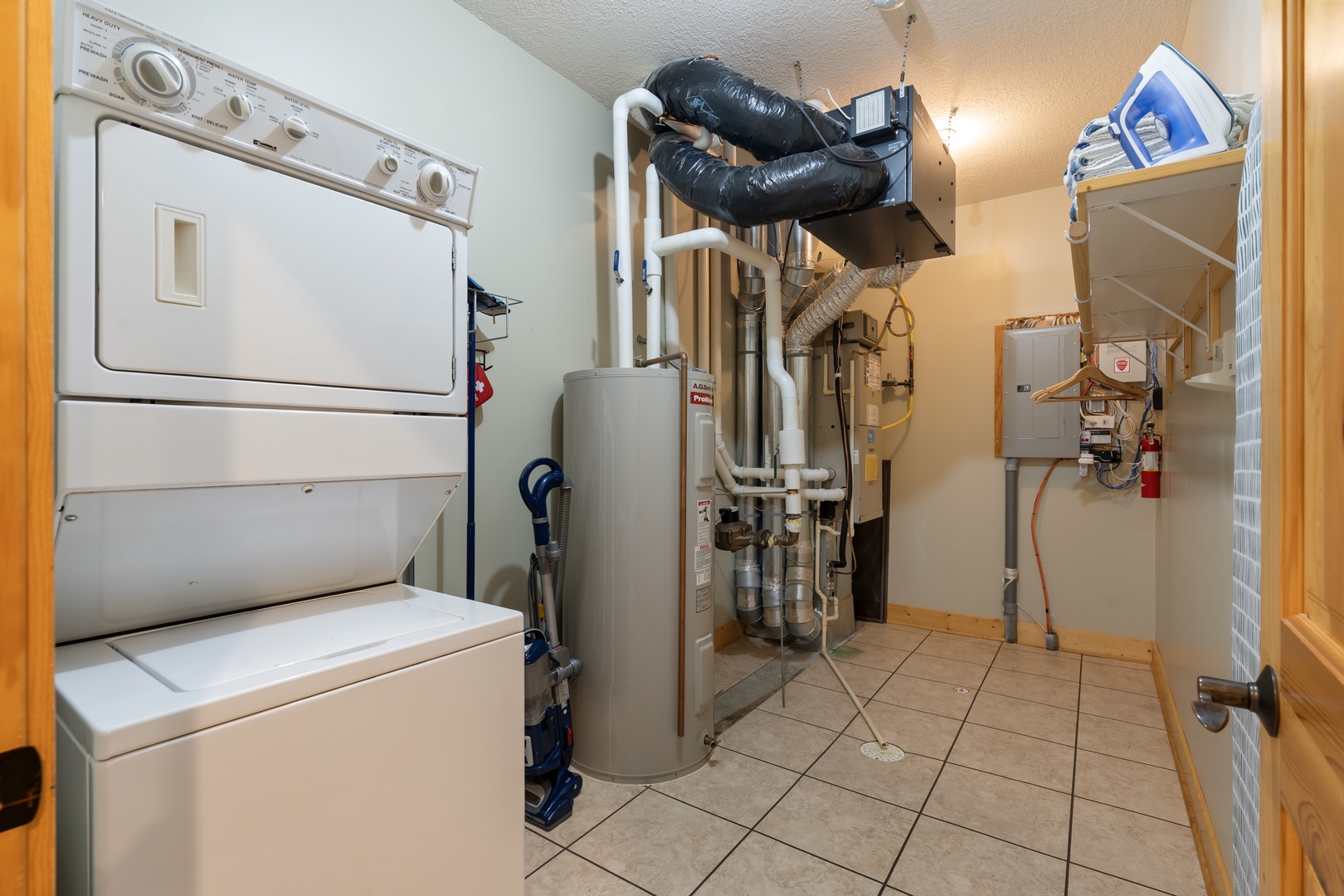Laundry available and storage for bags/coolers