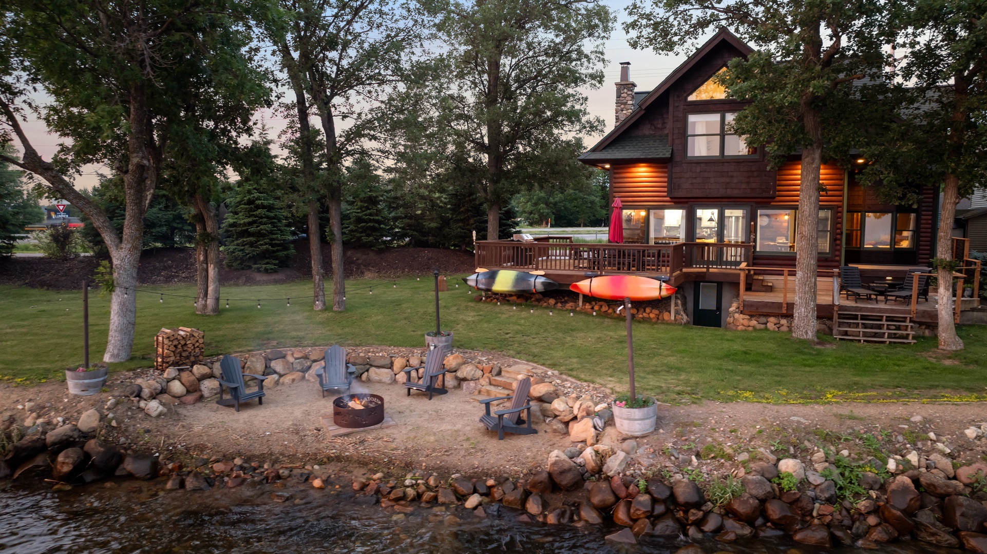 Enjoy an evening by the lakeside fire pit.