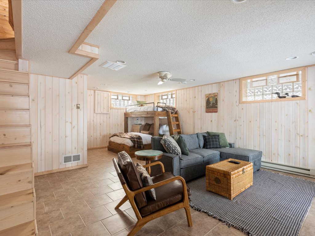 Lower Level Family Room w Bunk Beds