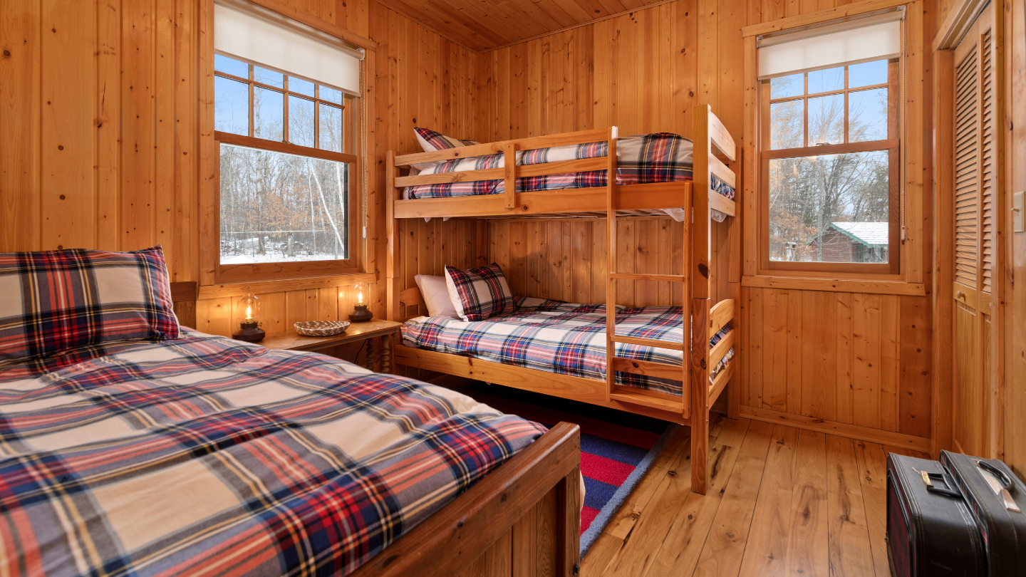 bedroom main floor - twin bunk and single twin