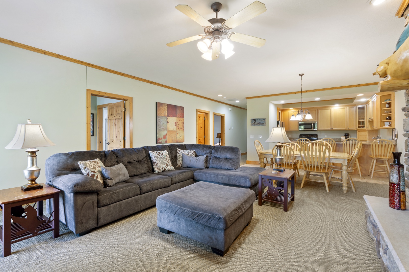 Living room with pull out sofa sleeper