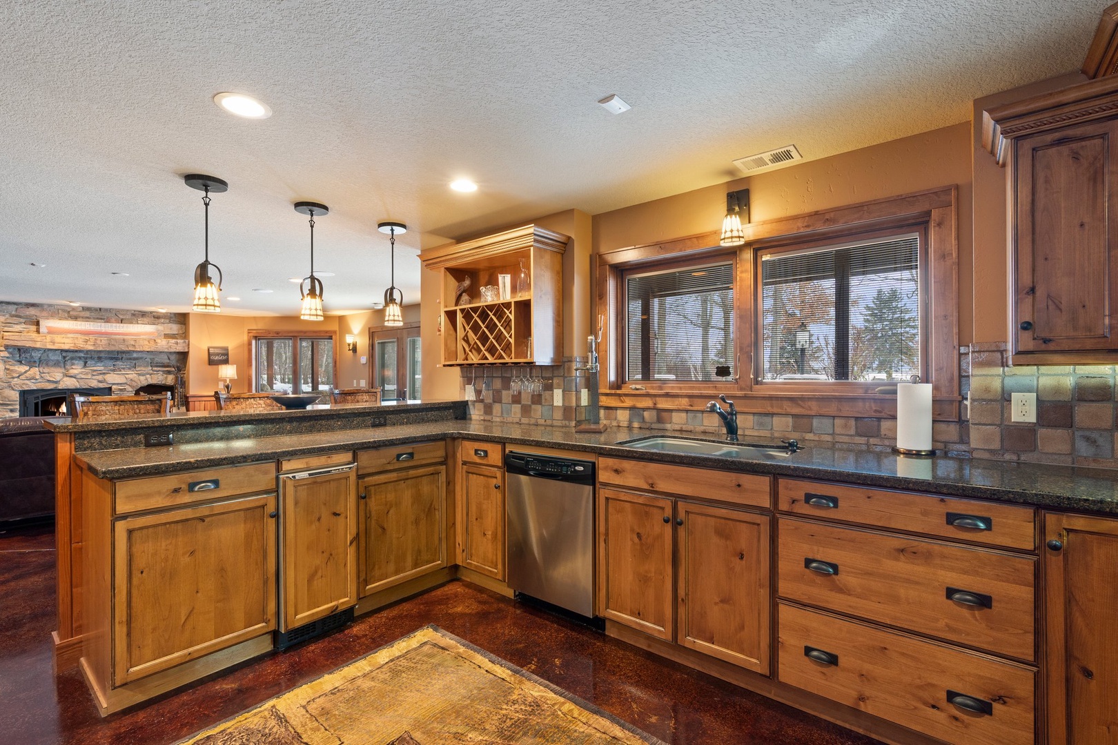 Lower Level Kitchen with Dishwasher and Ice Maker
