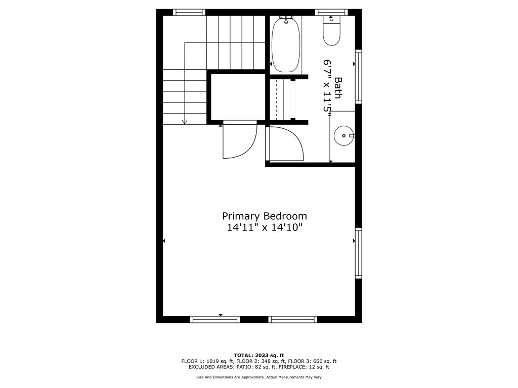 Bedroom ensuite floorplan