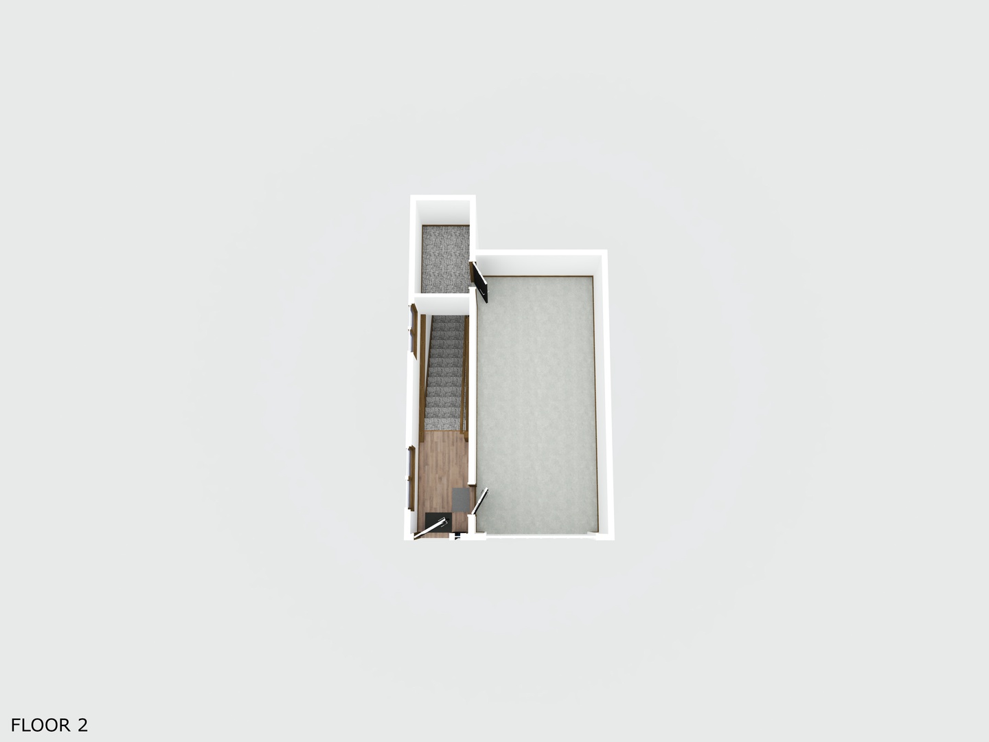 Garage street level and stairs to unit