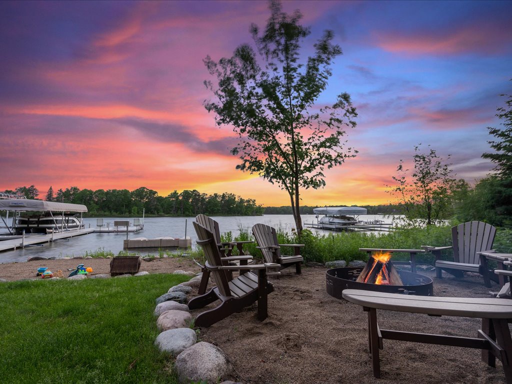 Sunset view from firepit
