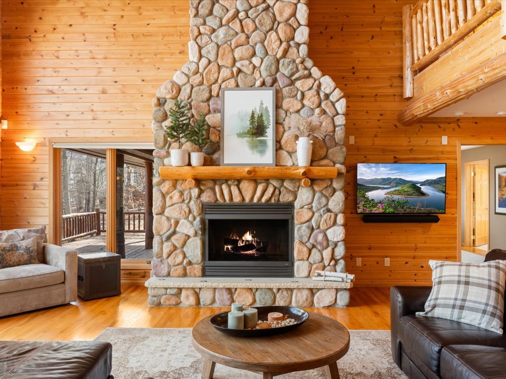 Stone Fireplace