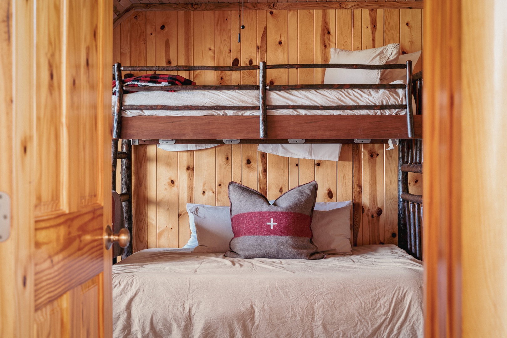 Twin over Queen Bunk + Twin Bed (Upper Level)