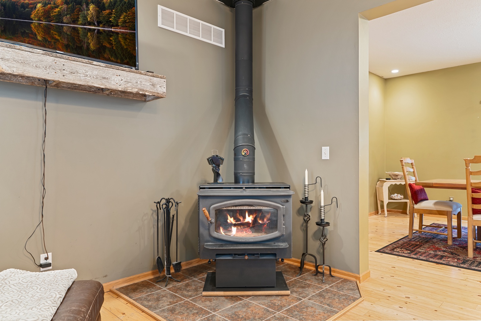 Wood Burning Fireplace