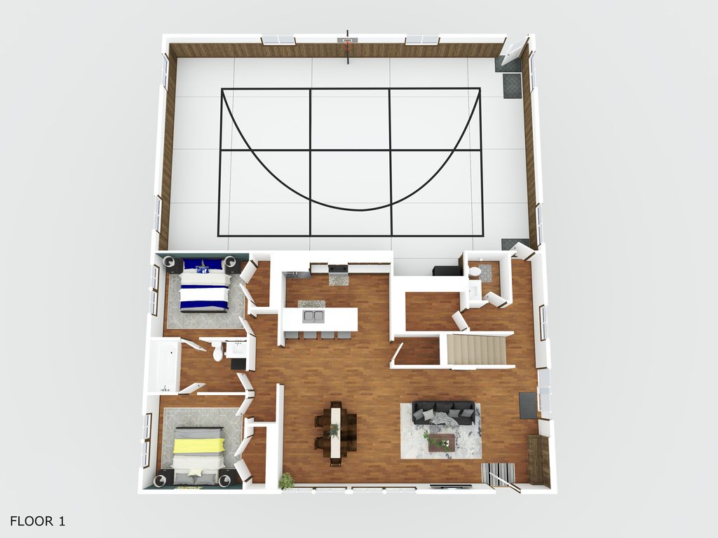 Main level floor plan