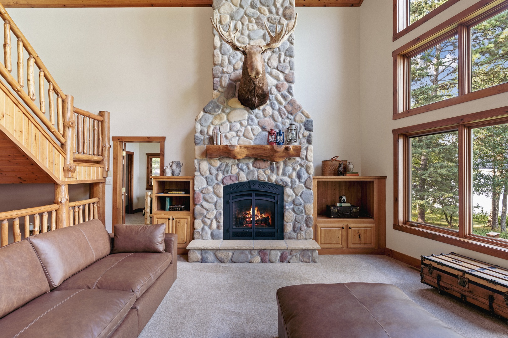 Custom Stone Fireplace
