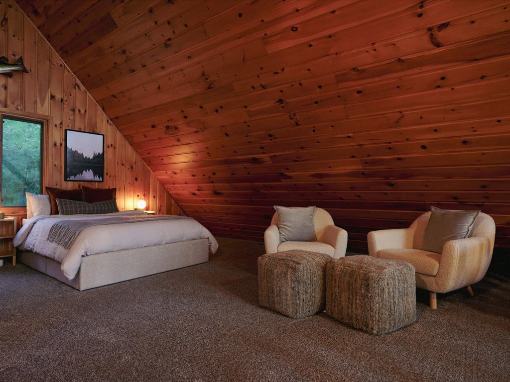 loft bedroom + sitting area