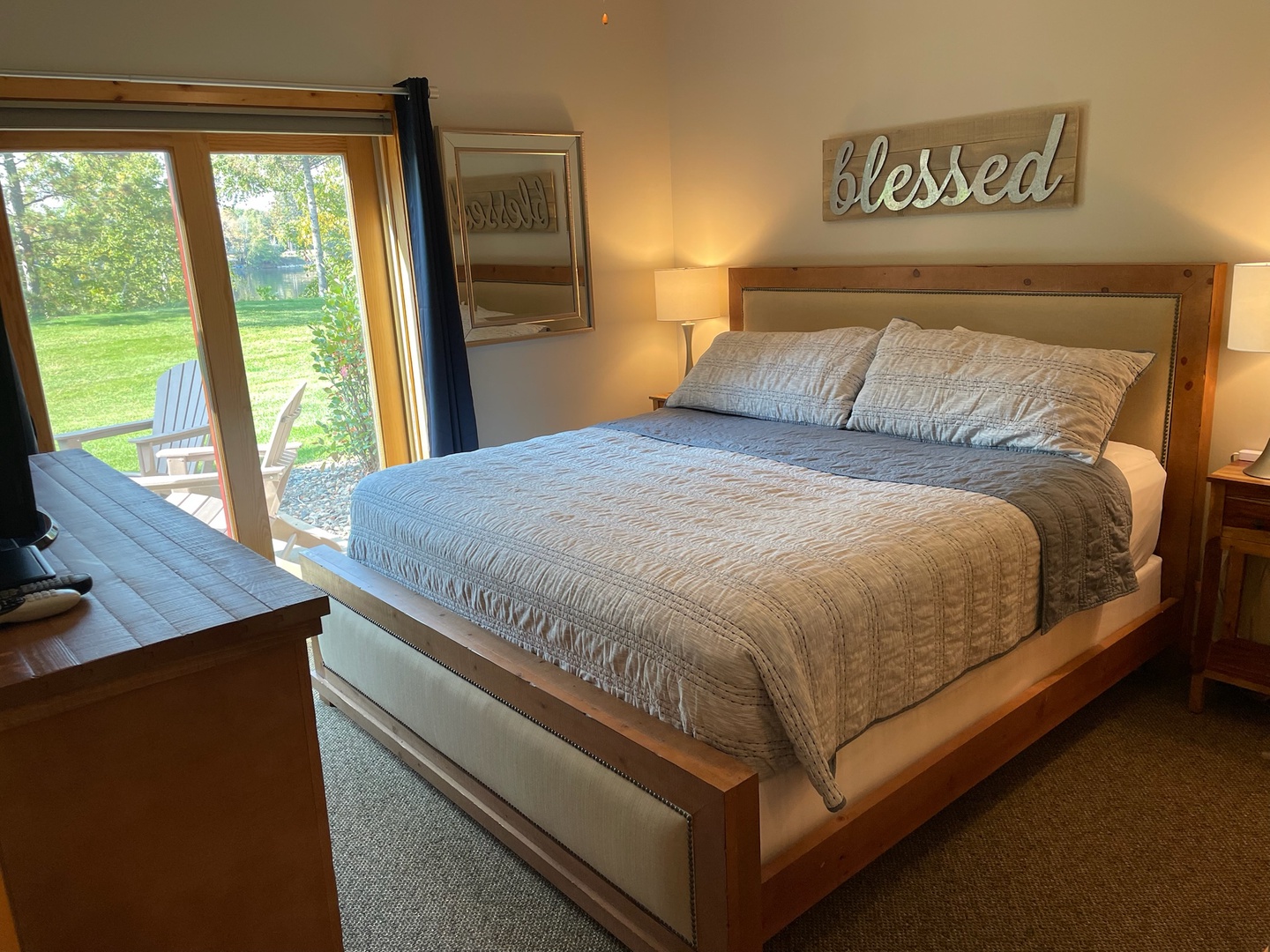 Primary Bedroom - King (ensuite) Access to Patio