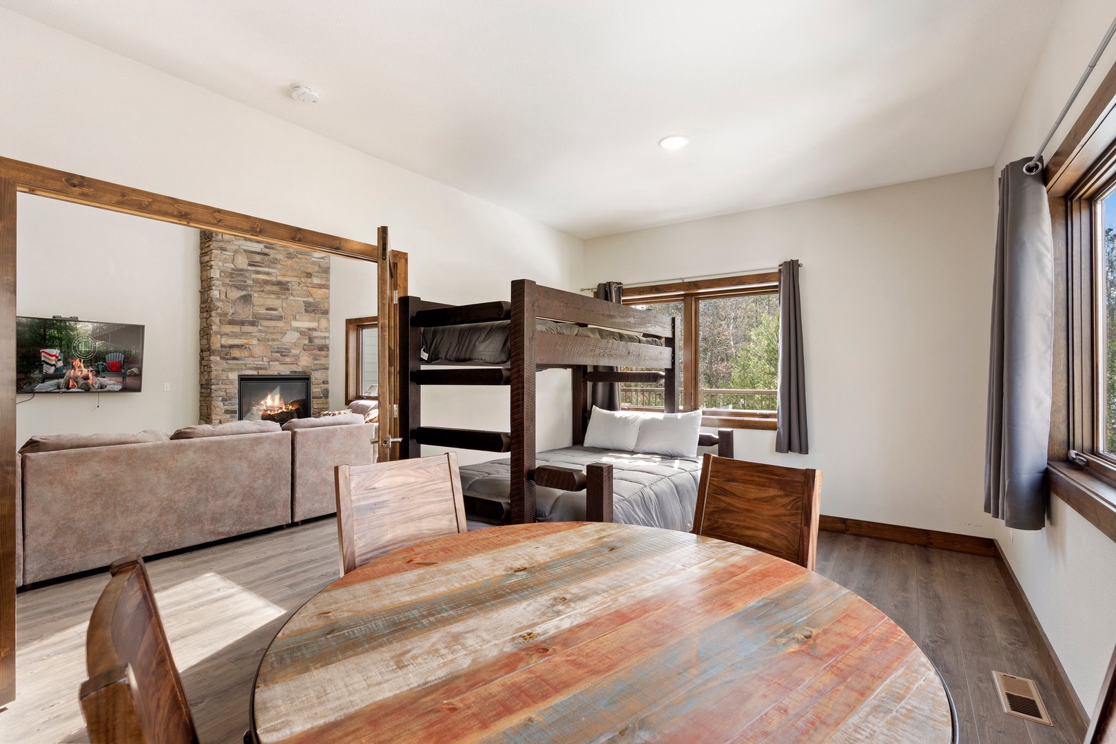 Bunk Room with Game Table (main level)
