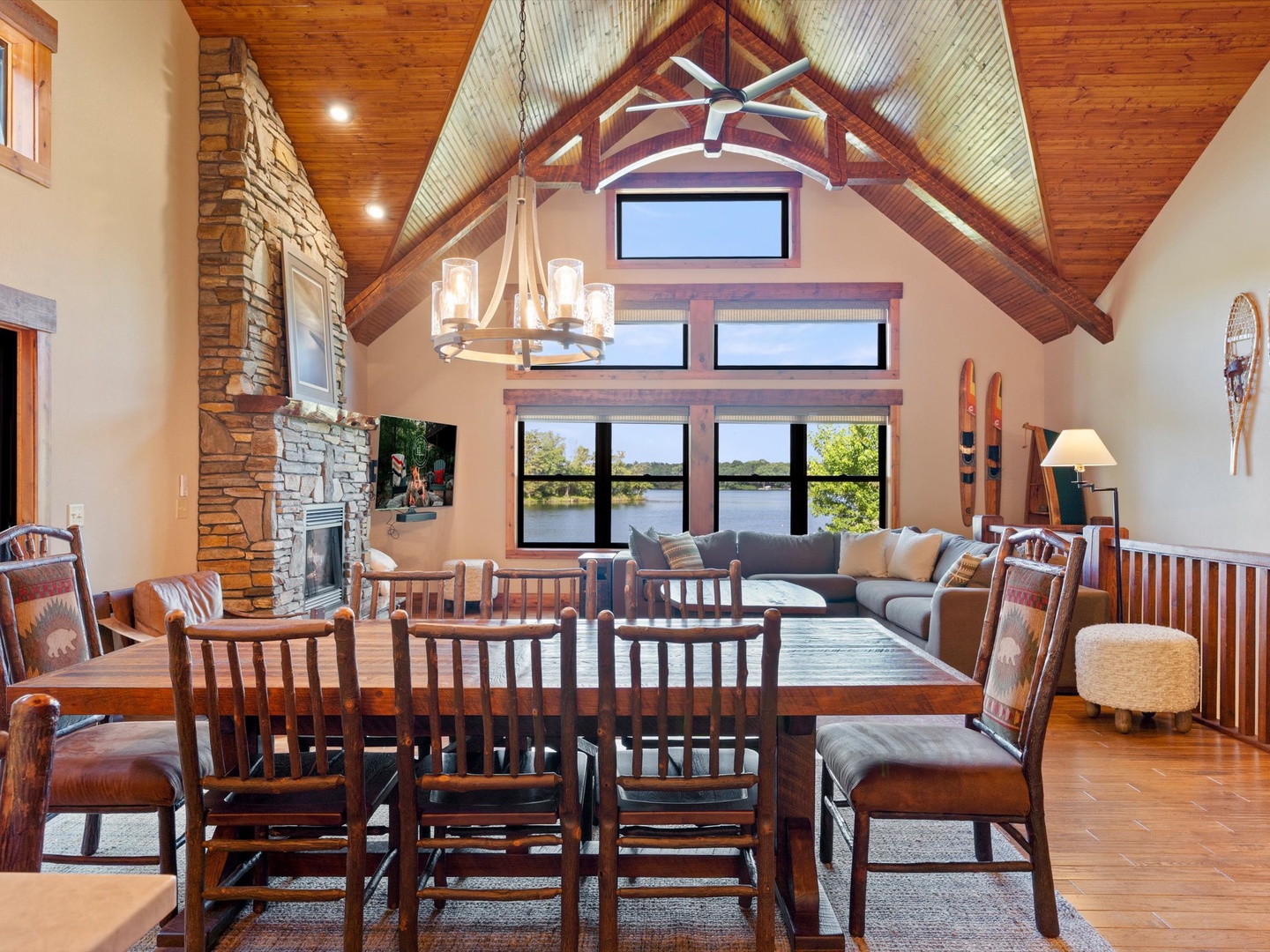 Dining room view towards the lake.