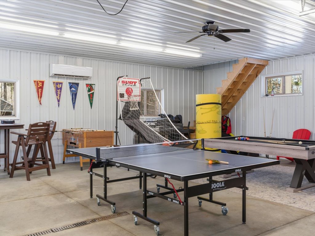 Pool, Ping Pong, Foosball, and Hoop Shoot