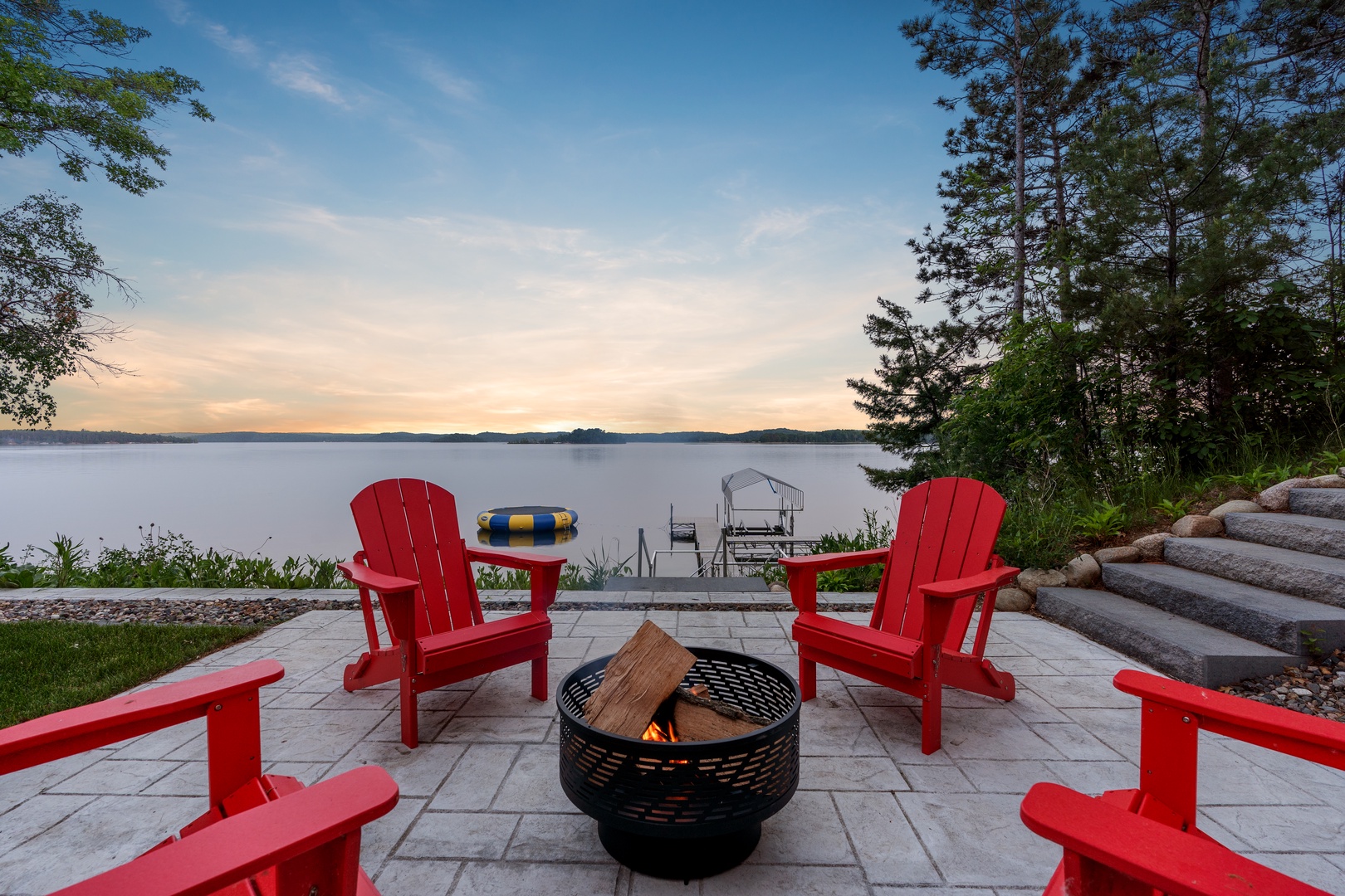 Fire Pit Overlooking The Lake