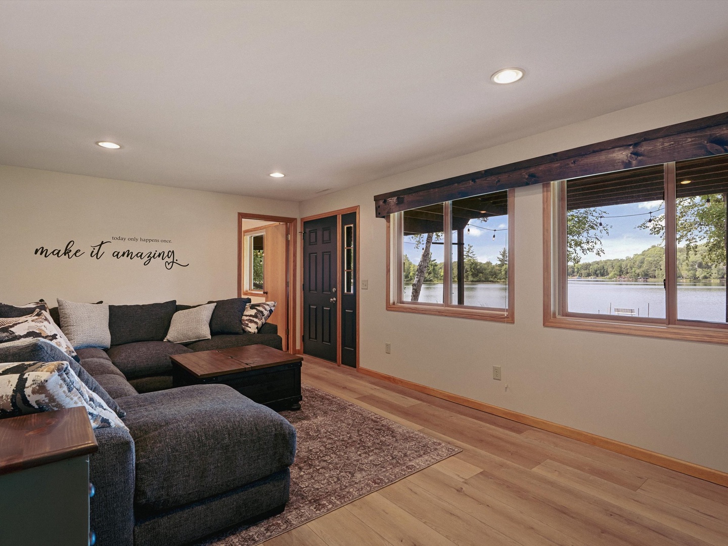 Lower level living room.